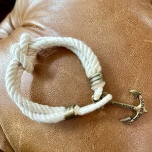 Kiel James Patrick Cream Anchor Bracelet